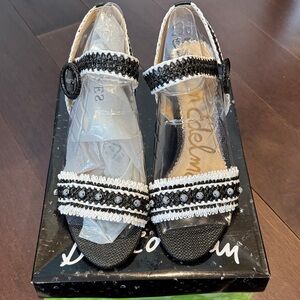 Sam Edelman Black and White Sandals